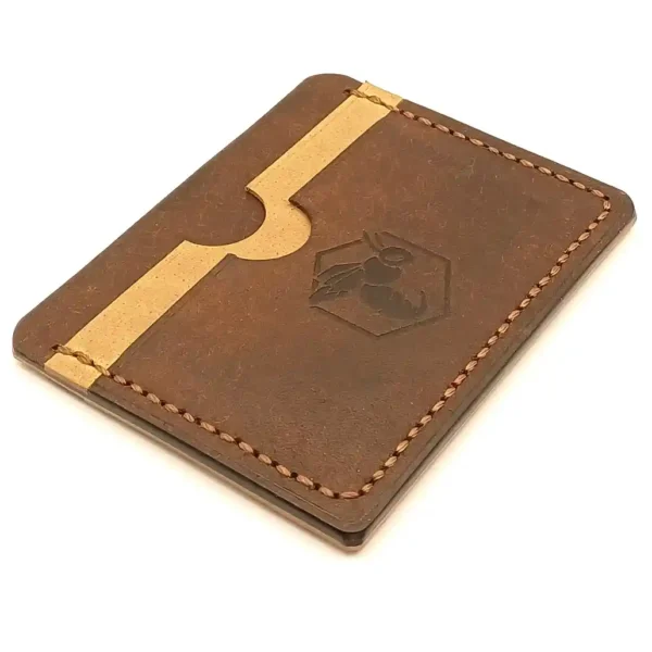 porte-cartes bicolore pueblo castagno