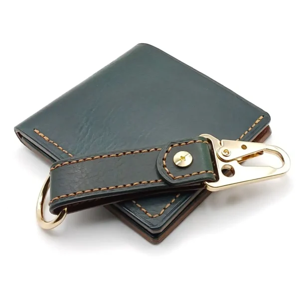 portefeuille aqua marine classique et porte-clé